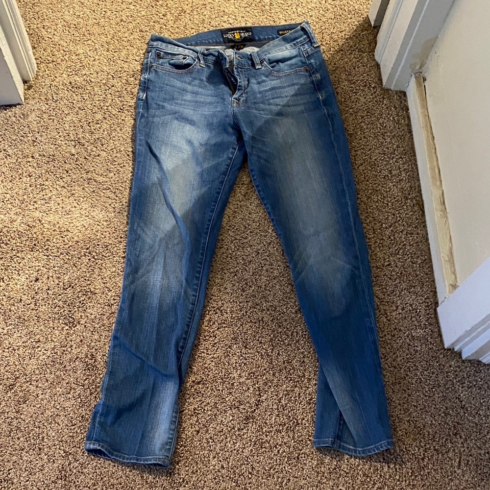 Lucky Brand Women's Straight Leg Jeans in Medium Blue Wash